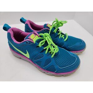 Nike Flex Trail Blue Green Pink Running Shoes Women's US‎ 8.5